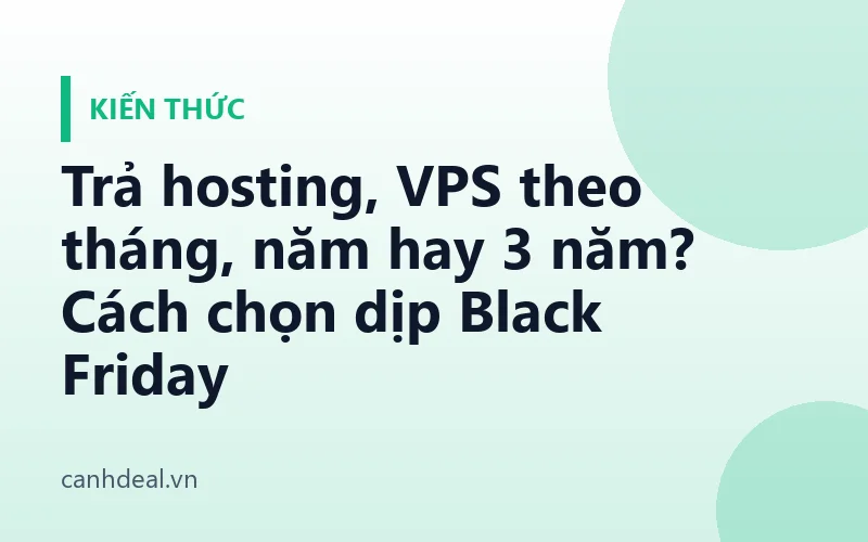 Trả hosting, VPS theo tháng, năm hay 3 năm? Cách chọn dịp Black Friday